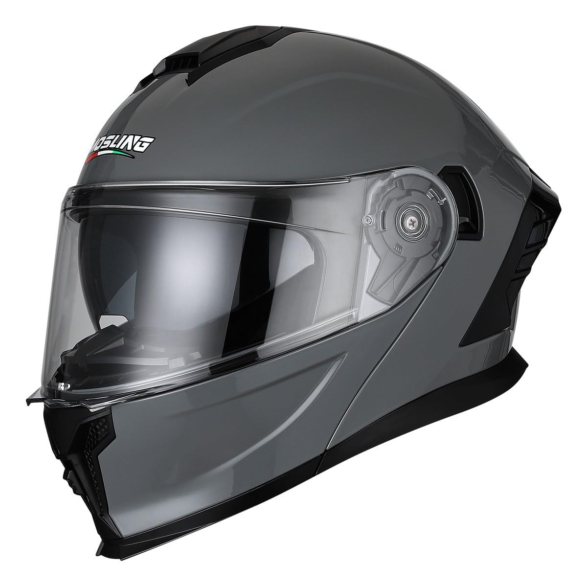 HDSDVNON DOT-zertifizierter Modularer Motorradhelm – Hochklappbares Integraldesign Mit Doppelvisier Und Bluetooth-Audiosystem(#3,S55~56CM) von HDSDVNON