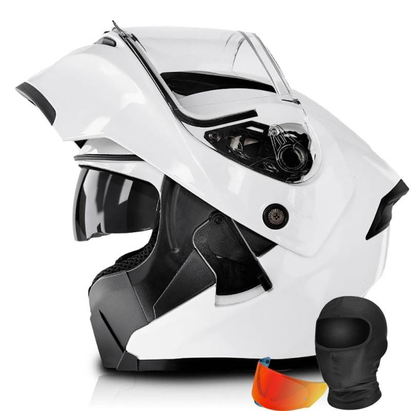 HDSDVNON DOT-zertifizierter Modularer Motorradhelm – Integral-Klappdesign Mit Antibeschlagvisier For Männer Und Frauen(#3,L59~60CM) von HDSDVNON