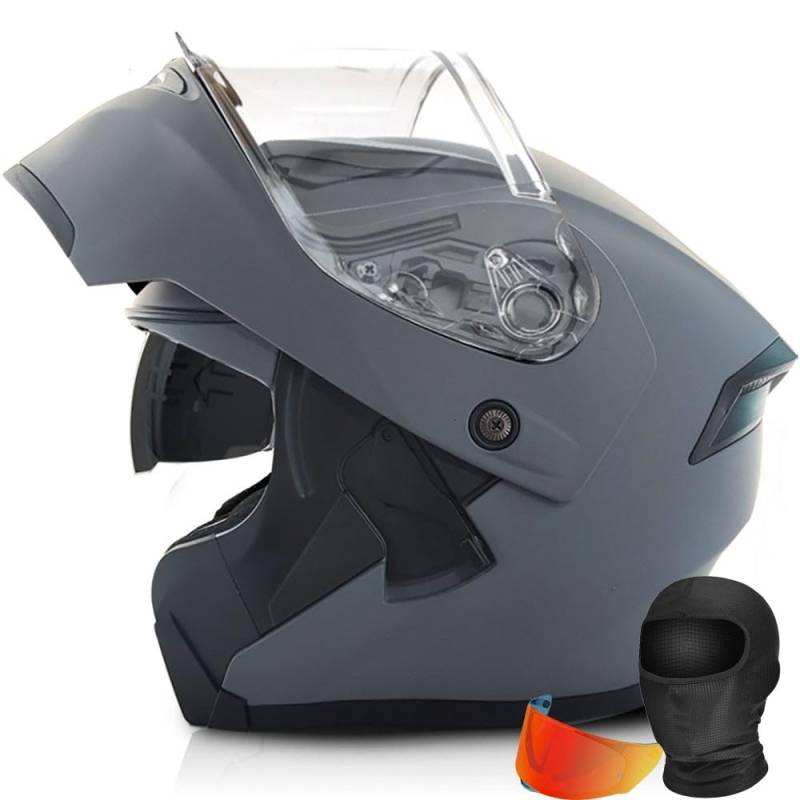 HDSDVNON DOT-zertifizierter Modularer Motorradhelm – Integral-Klappdesign Mit Antibeschlagvisier For Männer Und Frauen(#5,S55~56CM) von HDSDVNON
