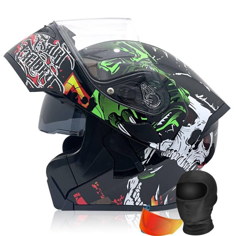 HDSDVNON DOT-zertifizierter Modularer Motorradhelm – Integral-Klappdesign Mit Antibeschlagvisier For Männer Und Frauen(#7,XXXL65CM) von HDSDVNON