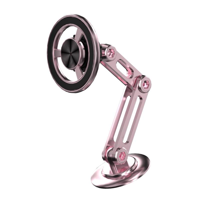 Magnetische Autotelefonhalterung aus Flugzeuglegierung – 360° Faltbare Armaturenbretthalterung mit 15N Adsorption, Anti-Rutsch-Design(Pink) von HDSDVNON