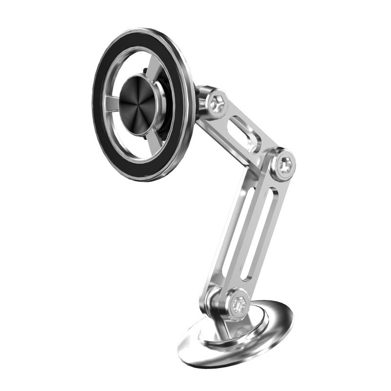 Magnetische Autotelefonhalterung aus Flugzeuglegierung – 360° Faltbare Armaturenbretthalterung mit 15N Adsorption, Anti-Rutsch-Design(Silver) von HDSDVNON