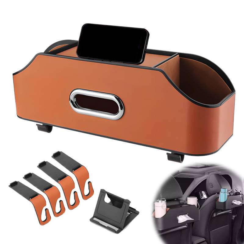 Mehrzweck-Organizer for die Autositzlehne – verstellbare Aufbewahrungsbox mit faltbaren Fächern, universelle Passform for SUVs und Limousinen(#4) von HDSDVNON