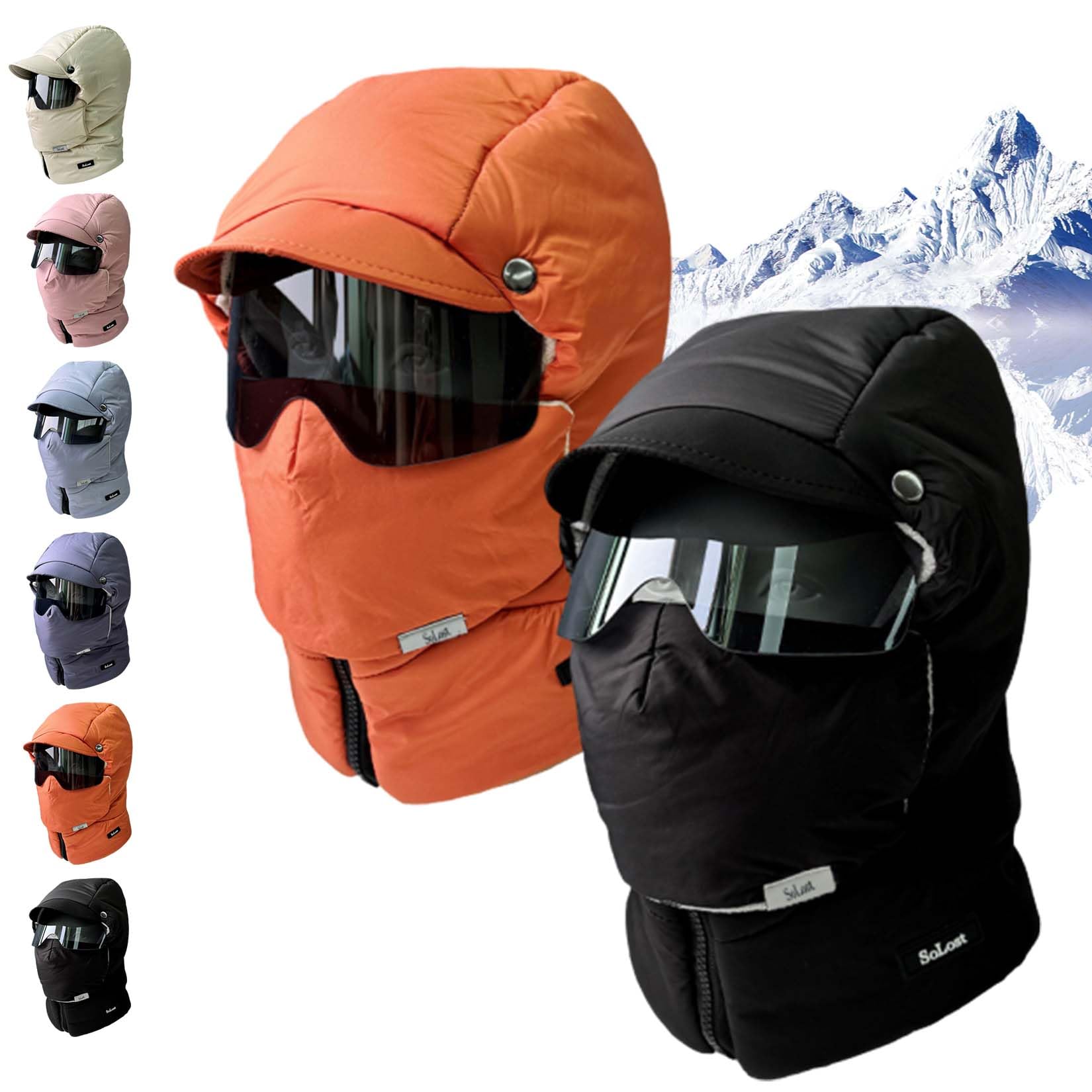 Ski-Set – Winddichte Sturmhaube mit vollständiger Abdeckung und Antibeschlag-Schutzbrille (2er-Pack) for extreme Kälte(2pcs E) von HDSDVNON