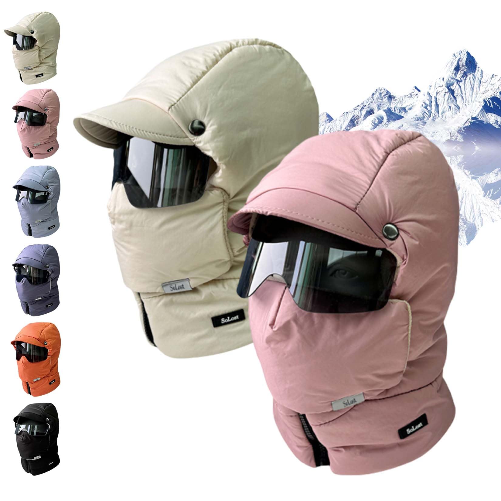 Ski-Set – Winddichte Sturmhaube mit vollständiger Abdeckung und Antibeschlag-Schutzbrille (2er-Pack) for extreme Kälte(2pcs a) von HDSDVNON