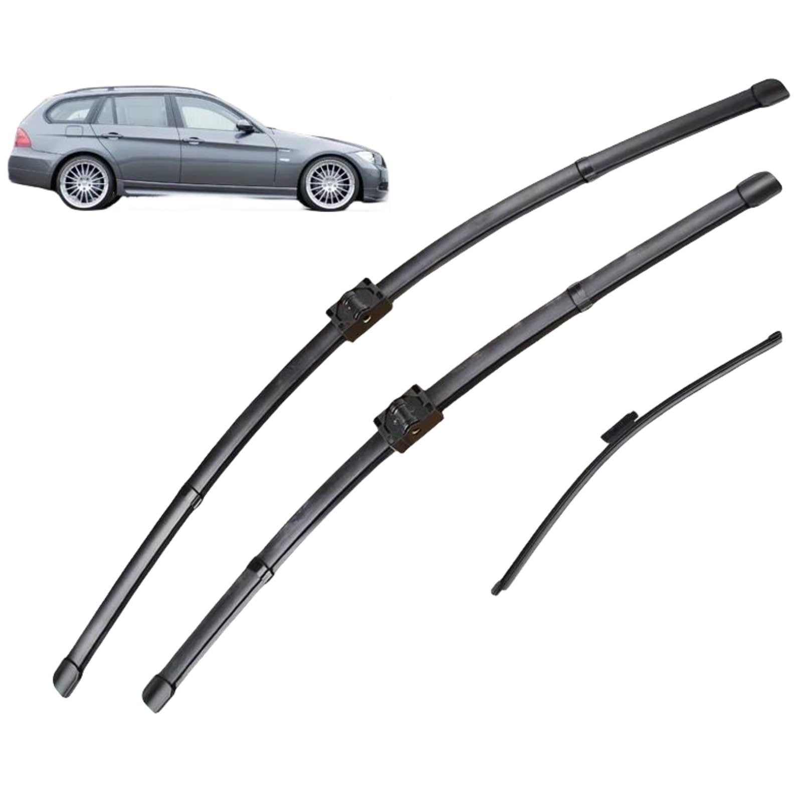 Scheibenwischer vorne und hinten, Wischerblätter, für BMW 3er E91 2005-2009 24"+19"+14" Saubere Wischerblätter Scheibenwischer vorne und hinten, Wischerblätter, für BMW 3er E91 2005-2009 24"+19"+14" Saubere Wischerblätter von HDXIN