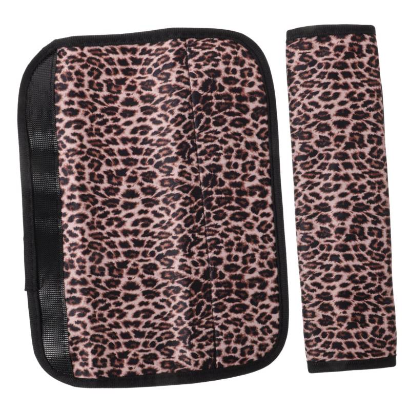 HEALEEP 2Stücke Schulterpolster Leopard Design Auto Zubehör für Mehr Komfort und Schutz Fahrt Einfach zu Installieren Reinigen aus Strapazierfähigem von HEALEEP