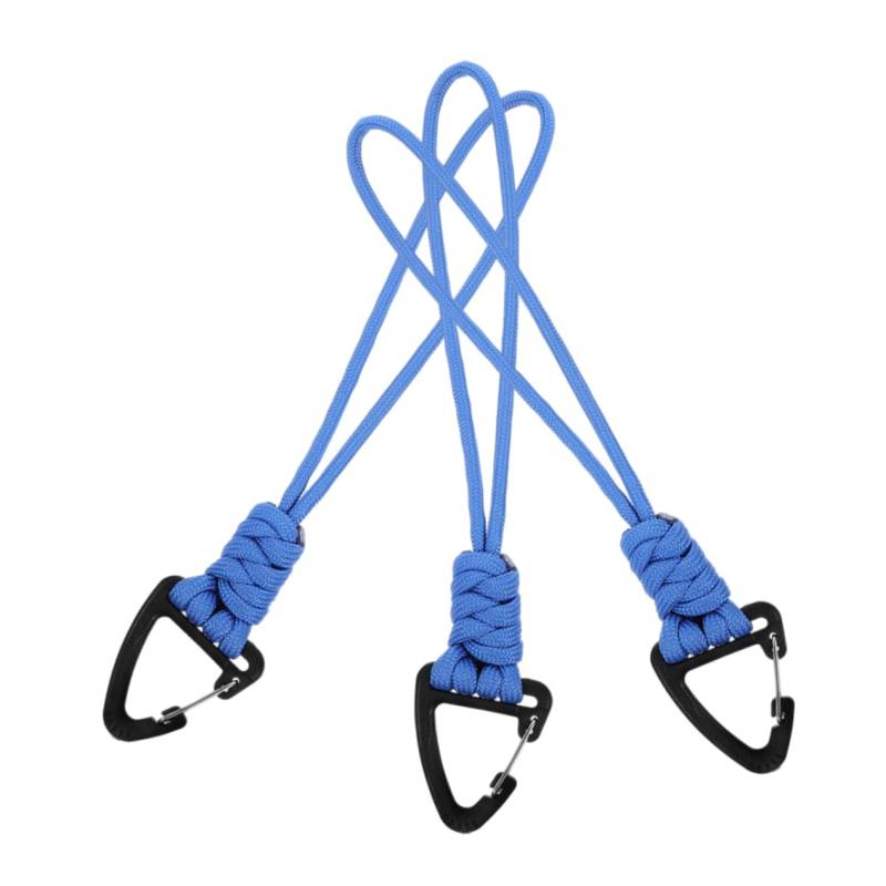 HEALEEP 3 Stück Schlüsselbund-Anti-Verlust-Seil vielseitiges Lanyard mit Karabiner im Freien schlüsselanhänger Geflochtenes Karabinerband nützliches Karabinerband Polyester von HEALEEP