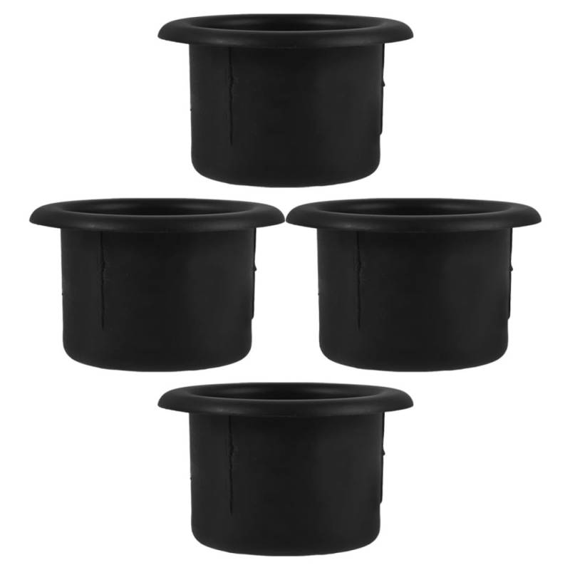 HEALEEP 4 Stück Wohnmobil-achterbahn Tassenhalter Bett Getränkehalter Plastikbecherhalter Getränkehaltereinsätze Fürs Auto Getränkehalter-Couch Abs Black von HEALEEP