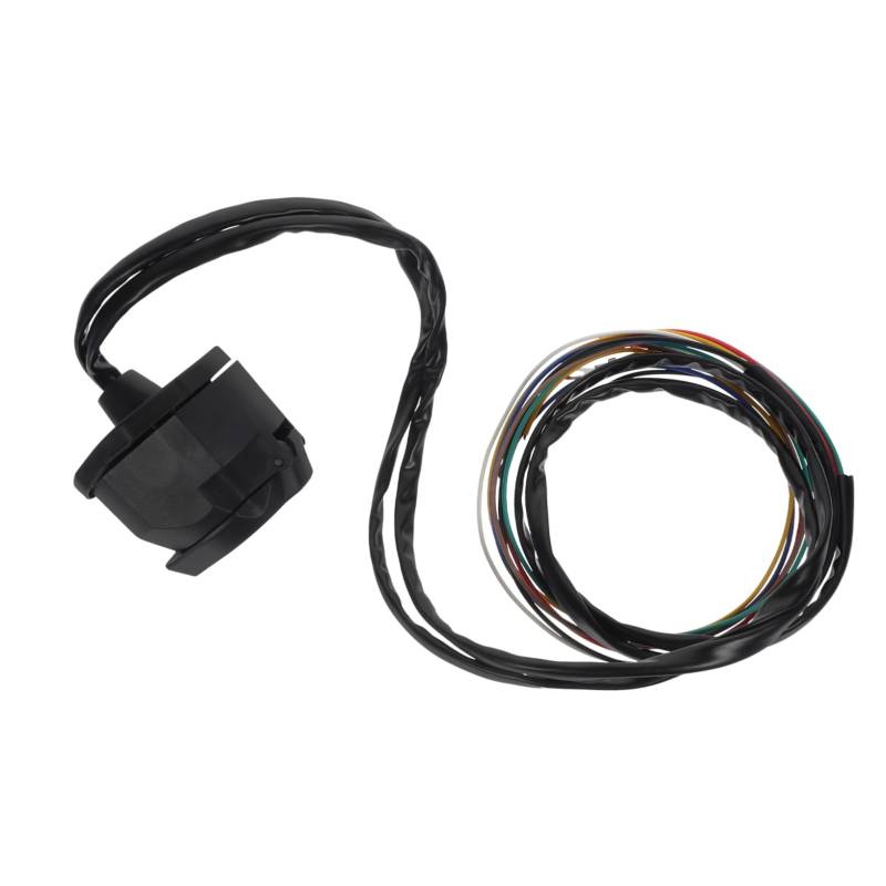 HEALEEP Abschlepp Steckdose Anhänger elektrischer Stecker Anhänger Elektrische Adapter Wohnmobil-Anhänger- Autoanhängeranschluss Kabelbaumstecker Bauchmuskeln Schwarz von HEALEEP