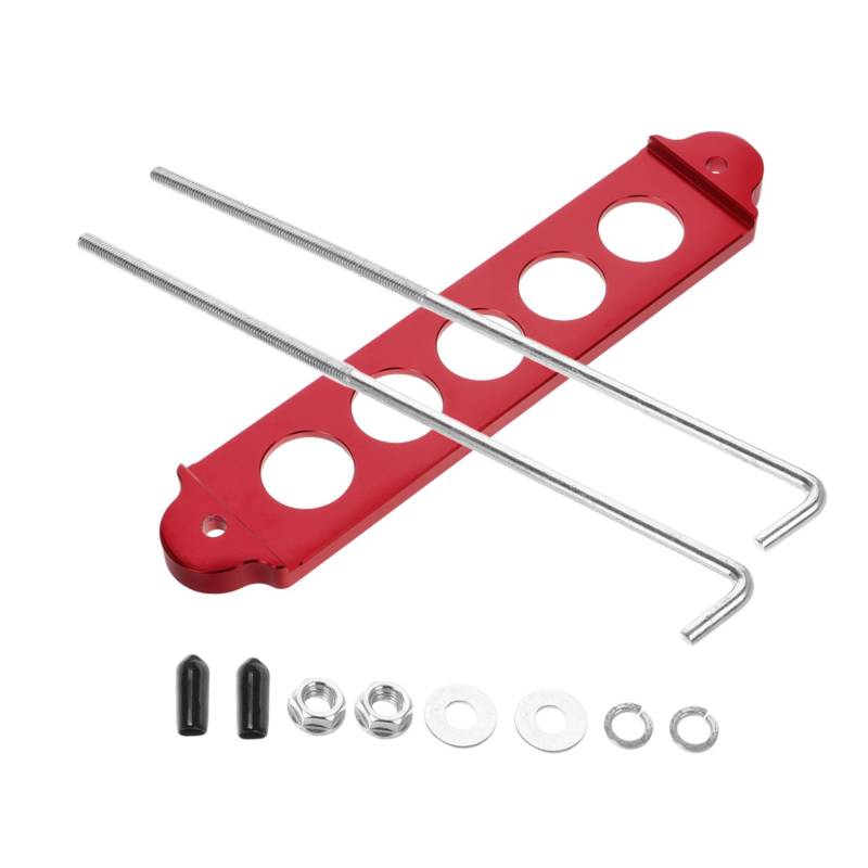 HEALEEP Aluminiumlegierung Batterieclip Batteriebehälter-Organizer Batterie-Organizer-Wandhalterung Batteriehalter-Organizer Dienerstangen für Kleiderschränke rot von HEALEEP