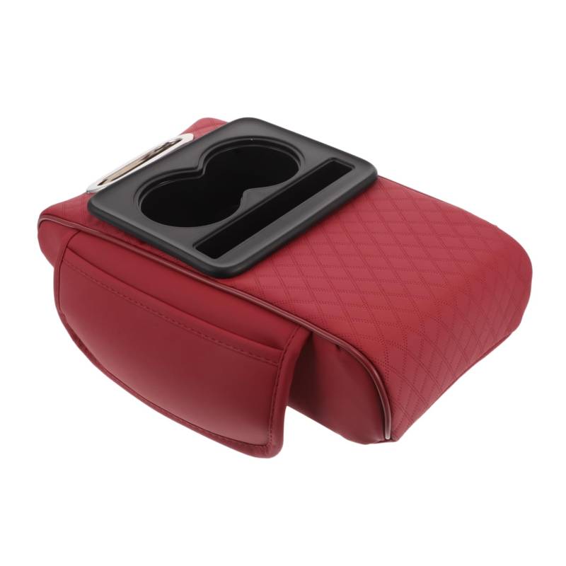 HEALEEP Armlehnenbox-Booster-pad Fürs Auto Mit Getränkehalter Und Taschentuchbox. Universelle Armlehnenmatte. Anti-rutsch-erhöhungspad. Ideal Für Die Organisation des Autoinnenraums von HEALEEP