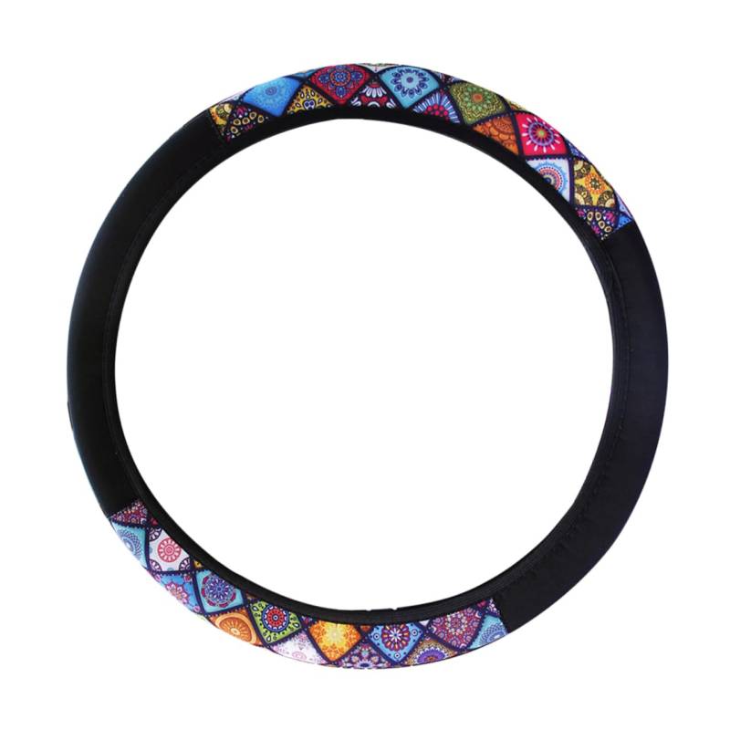 HEALEEP Autolenkradabdeckung aus Neopren Universelle Elastische Lenkradverkleidung mit Buntem Design für Frauen und Einfache Montage Schützt und Verschönert Ihr von HEALEEP