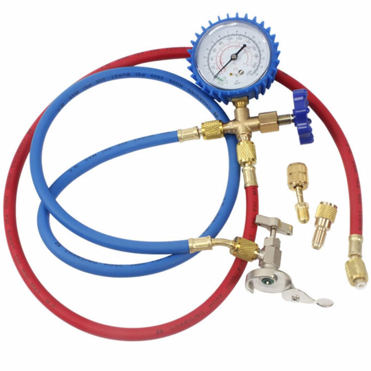 HEALEEP Kältemittel Manometer Set für Klimaanlagen Service Tool mit Druckanzeige Adapter und Dosenöffner für Rc Langlebig und Tragbar für Fahrzeug HEALEEP Kältemittel Manometer Set für Klimaanlagen Service Tool mit Druckanzeige Adapter und Dosenöffner für Rc Langlebig und Tragbar für Fahrzeug von HEALEEP
