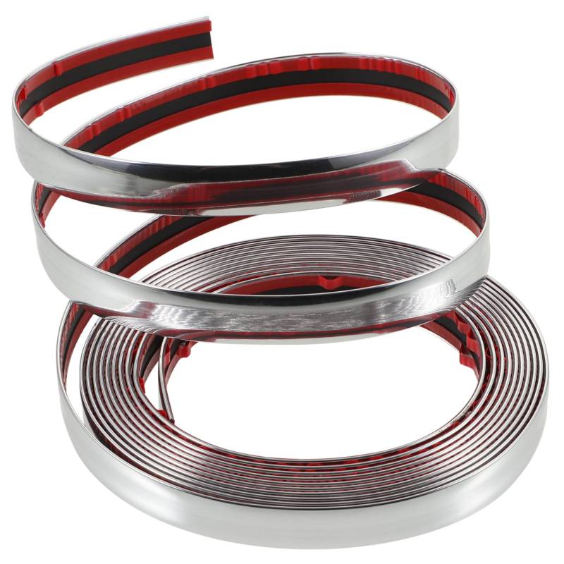 HEALLILY 1 Rolle Helle Streifen plattieren Schutz Rand geformt Innere Dekorationen schützend Autotürverkleidung Türkantenstreifen für Kraftfahrzeuge PVC Silver von HEALLILY