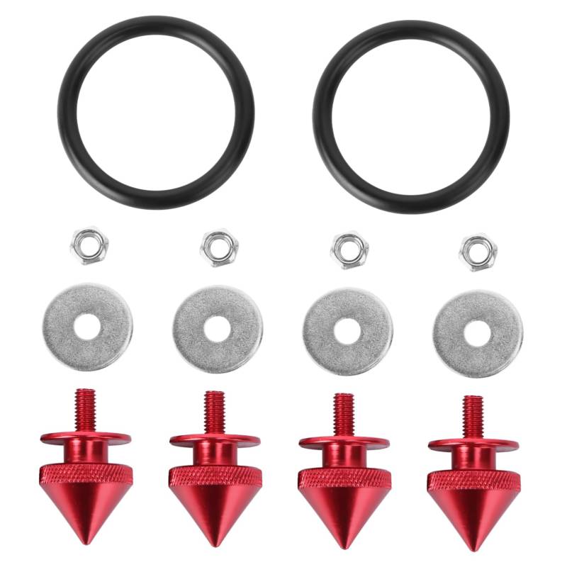 HEALLILY 1Satz Professionelles Antikollisionsspitzen Schraubenset für Autos Front und Heckstoßstangenverkleidung Verstärkende Ringe Gummiringe Unterlegscheiben und Muttern von HEALLILY