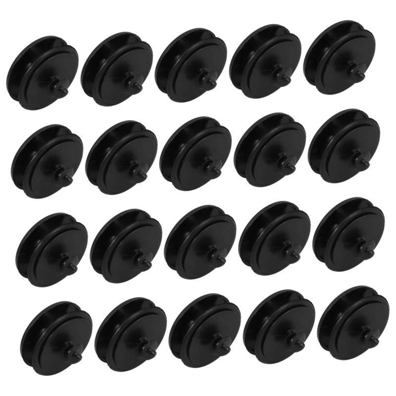 HEALLILY 20 Sätze Fußpolsterschnalle Clips Fußmatten für Autos Festsetzung Teppichschutz Befestigungselemente Auto bodenmatte Griff Bodenpolsterschnallen Bodenmattenschnallen Abs Schwarz von HEALLILY