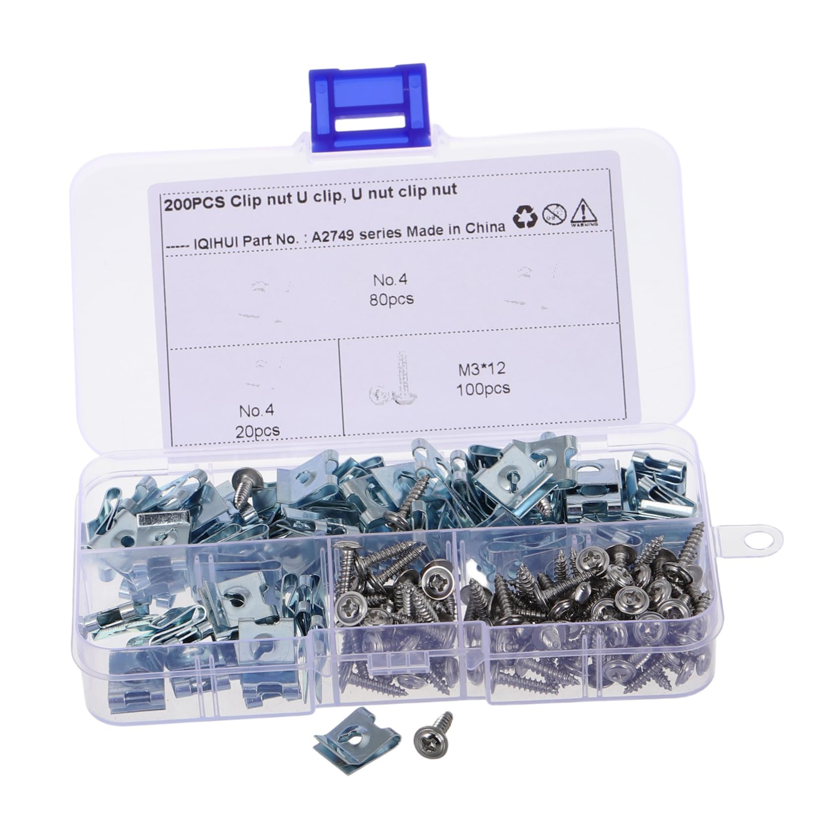 HEALLILY 200Stücke U Clips Metall Kfz Befestigungsset für Motorräder und Autos U Mutter Clips für Nummernschildhalter und Autotürverkleidungen Einfache Installation Langlebig HEALLILY 200Stücke U Clips Metall Kfz Befestigungsset für Motorräder und Autos U Mutter Clips für Nummernschildhalter und Autotürverkleidungen Einfache Installation Langlebig von HEALLILY