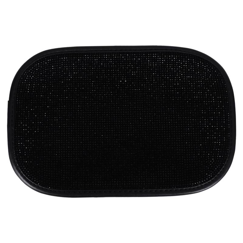 HEALLILY Auto -Armlehre -Abdeckung Auto-Mülleimer Autozubehör Innenraum auto zubehör Auto-Mittelarmlehnenbezug Mittelkonsolenauflage Strass-Armauflage Polyester Black von HEALLILY