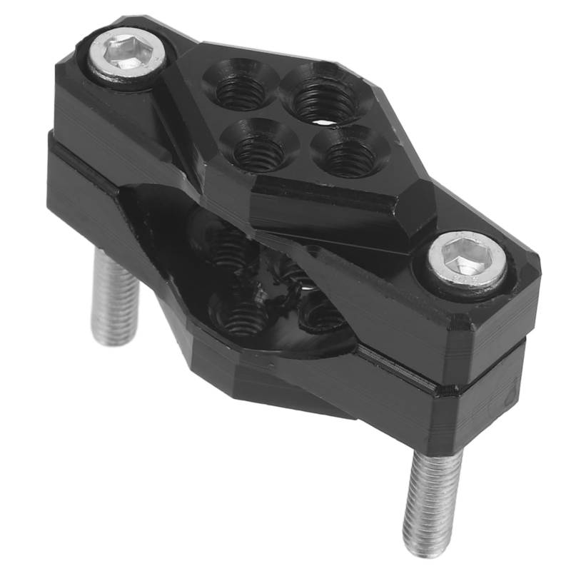 HEALLILY Fahrradlenker Lichthalterung Klemmspiegel Motocross Chrom Clip Halterung Fahrradzubehör Motorradzubehör Motorradzubehör Schwarze Aluminiumlegierung von HEALLILY