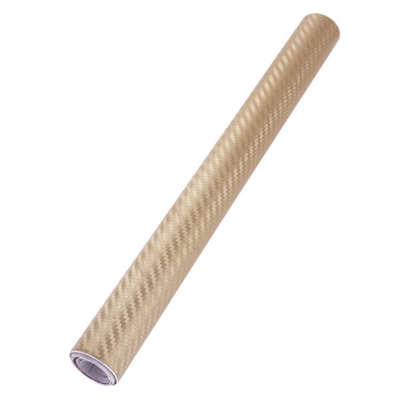 HEALLILY Kohlefaser Autowickelrolle Selbstklebend Gold Hochwertige Folie Für Fahrzeug Individuell Zuschneidbar Für Auto Handy Und Möbel von HEALLILY