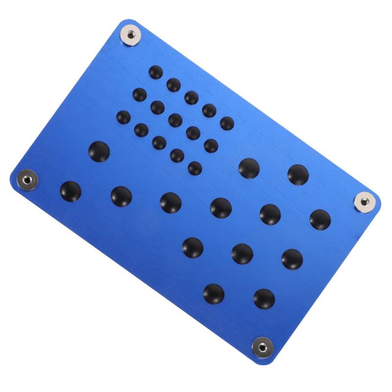 HEALLILY Seitenschritte Teppich-Fersenpolster Auto-Fußmatten Pedale Auto Fußruhe Auto-Teppichmatte, Fersenpolster Fuß-Fersenplatten-Pedalpolster Aluminiumlegierung Blue von HEALLILY