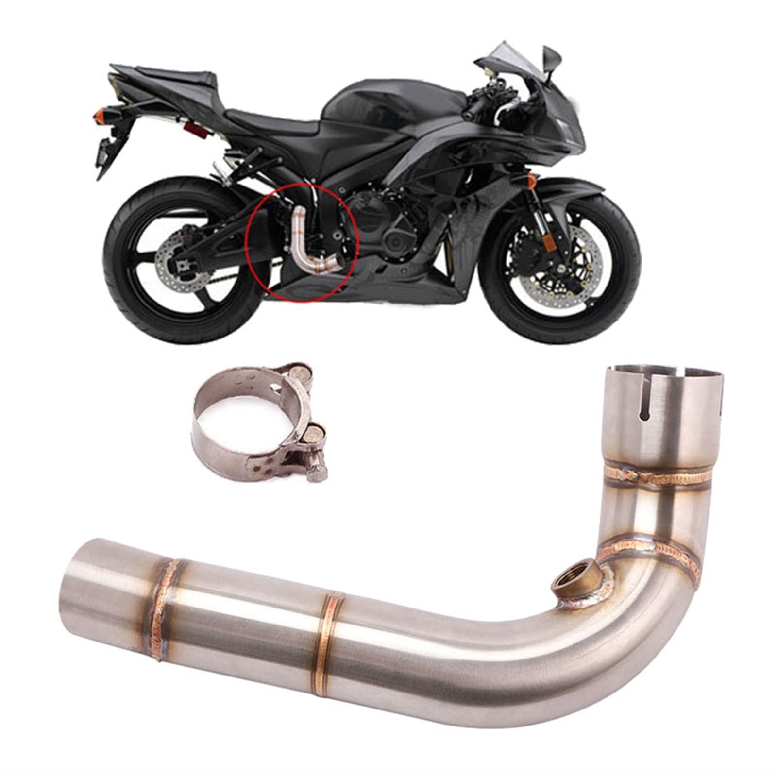 Motorrad Auspuff Escape Modify Link Pipe Cat Delete Eliminator Enhanced Slip-on Für Honda CBR600RR F5 2005 2006 2007 2008 2009 2010 2011 2012 2013 2014 2015 16 17 18 2019 Zubehör Motorrad Auspuff Escape Modify Link Pipe Cat Delete Eliminator Enhanced Slip-on Für Honda CBR600RR F5 2005 2006 2007 2008 2009 2010 2011 2012 2013 2014 2015 16 17 18 2019 Zubehör von HEATE
