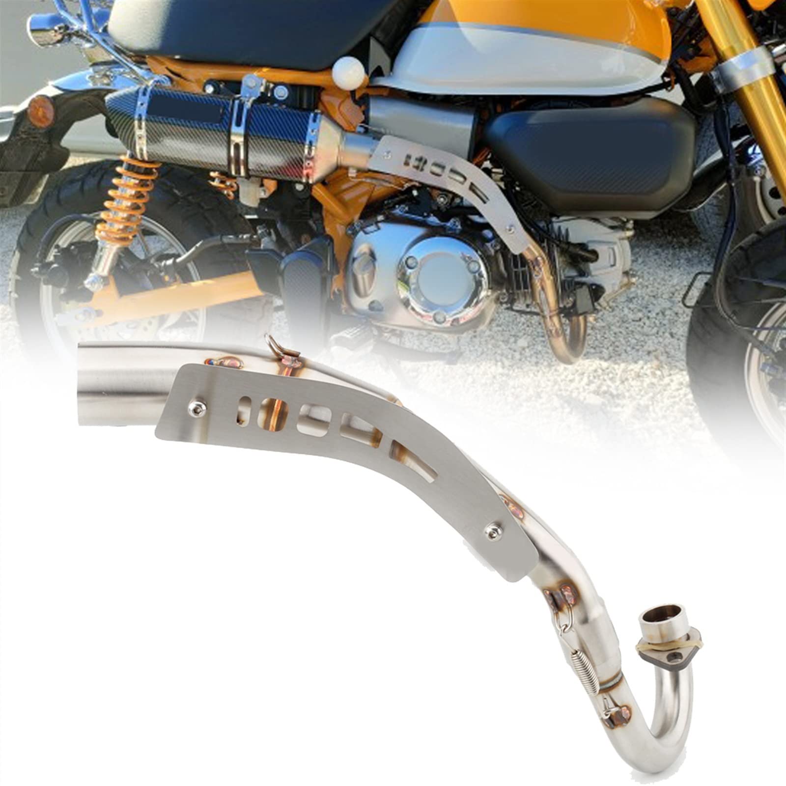 Zubehör Für Honda Monkey 2019 2020 2021 2022 Monkey 125 Escape Decat Pipe Slip-on Motorrad Auspuff Header Link Pipe Zubehör Zubehör Für Honda Monkey 2019 2020 2021 2022 Monkey 125 Escape Decat Pipe Slip-on Motorrad Auspuff Header Link Pipe Zubehör von HEATE