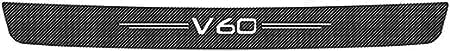 Auto Kohlefaser Heck Stoßstangenschutz Aufkleber für Volvo V60, Kofferraum Schutzbrett Ladekantenschutz Anti-Kratz Dekoration Zubehör von HEAU