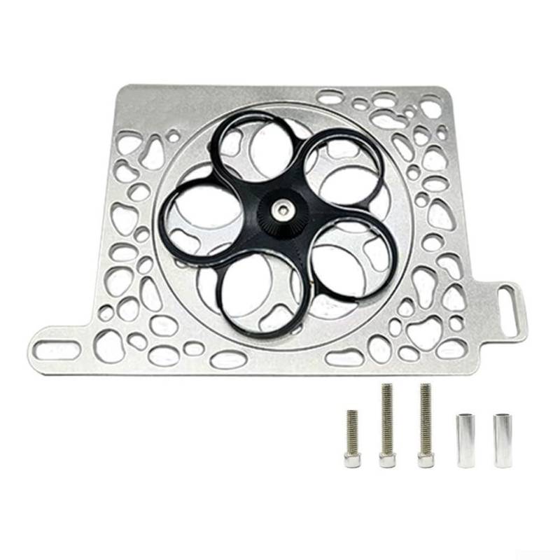 HEBEOT Heizkörperabdeckung Windmühle, CNC-Aluminiumlegierung, zweifarbige Gravur, Heizkörperabdeckung für MAX155 NVX155 V1 V2 23 x 13 x 2 cm von HEBEOT