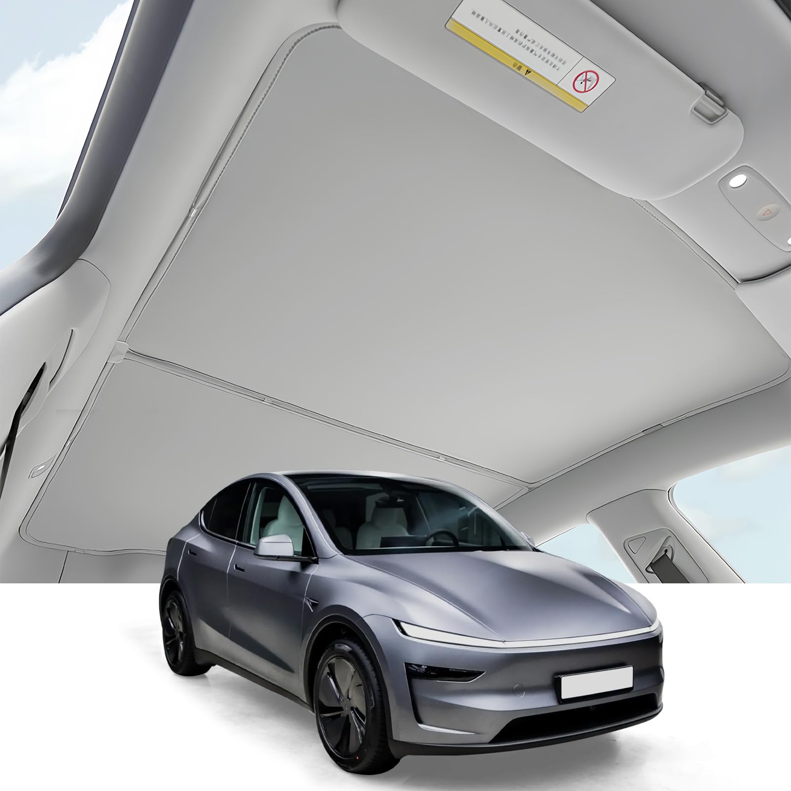 Sonnenschutz Glasdach Kompatibel mit Tesla Model Y Juniper 2025, Auto Sonnenschutz Abdeckung Blocks Enthält Aufbewahrungstasche, Einrastbarer Einbau+Zusammenklappbar, Nahtlose Passform Sonnenschutz Glasdach Kompatibel mit Tesla Model Y Juniper 2025, Auto Sonnenschutz Abdeckung Blocks Enthält Aufbewahrungstasche, Einrastbarer Einbau+Zusammenklappbar, Nahtlose Passform von HEBERUCK