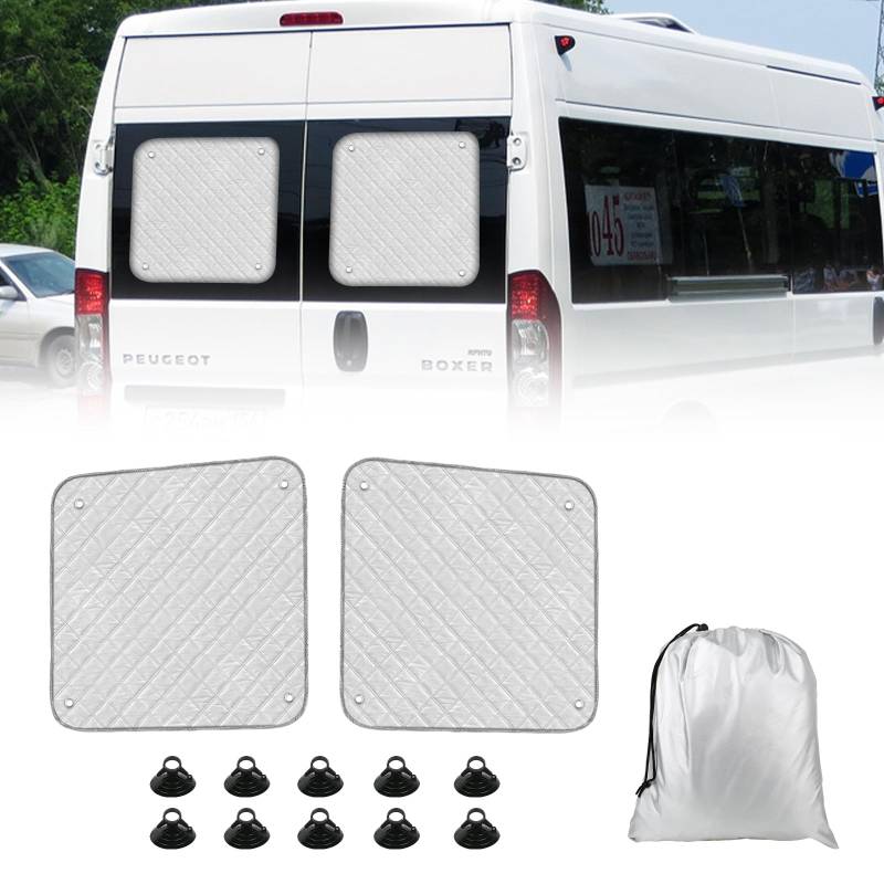 Thermomatte Passend für Peugeot Boxer Citroën Jumper Relay FIAT ducato Zweitürige Heckklappe, Sonnenschutz Auto Frontscheibe Innen Passend, Auto Sonnenblende Frontscheibenabdeckung von HEBERUCK