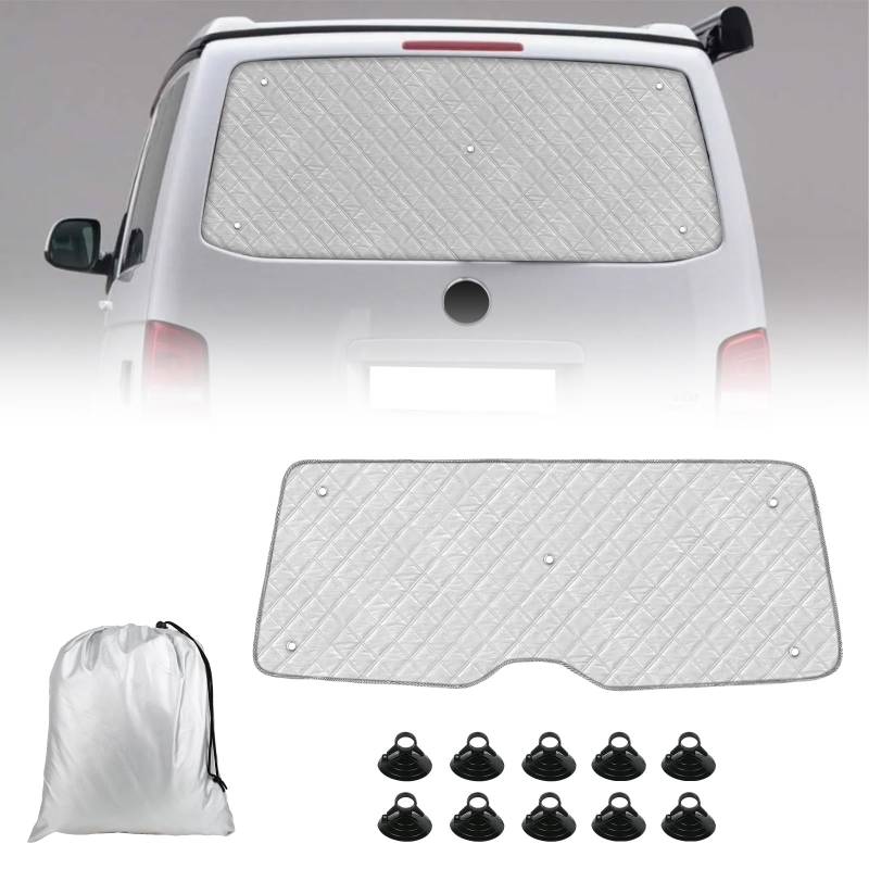 Thermomatte Passend für VW T5 T6 Eintürige Heckklappe, Sonnenschutz Auto Frontscheibe Innen Passend, Auto Sonnenblende Frontscheibenabdeckung, Eintürige Heckklappe Sonnenblende von HEBERUCK