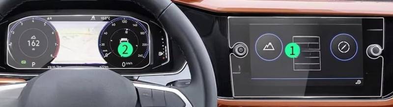 Auto Display Schutz Folie Auto Aufkleber Meter Screen Protector Für T-Cross Für Tcross 2023 Display Schutz Film Navigation von HEEGIN