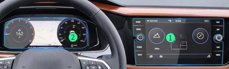 Auto Display Schutz Folie Auto Aufkleber Meter Screen Protector Für T-Cross Für Tcross 2023 Display Schutz Film Navigation von HEEGIN