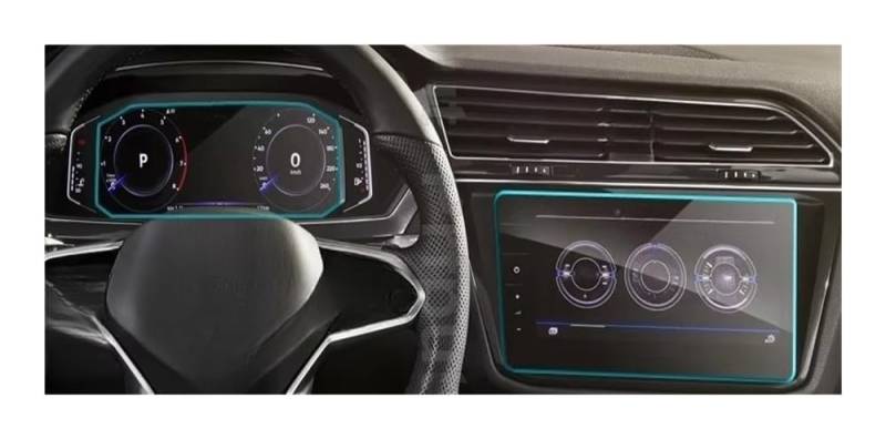 Auto Display Schutz Folie Auto Navigierung Displayschutzfolie Aufkleber Schutz für Tiguan für Allspace 2022 Dashboard von HEEGIN