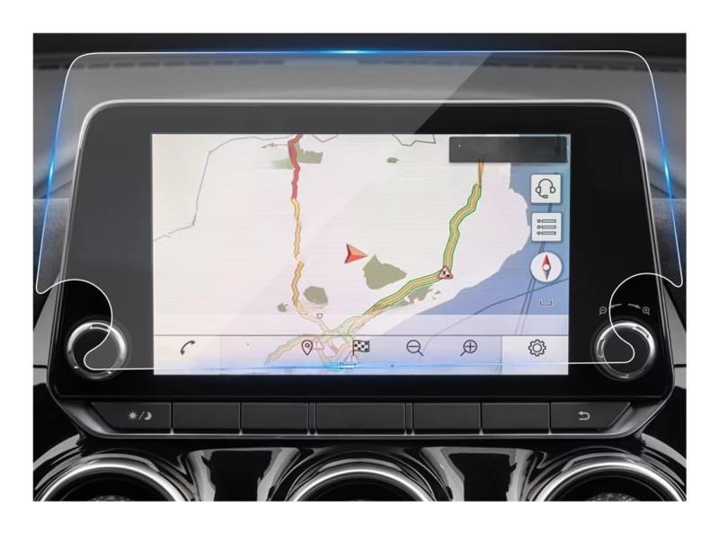 Auto Display Schutz Folie Autoaufkleber Displayschutzfolie für Juke 2023 Navigator Displayschutzfolie Autozubehör für Fahrzeuge von HEEGIN