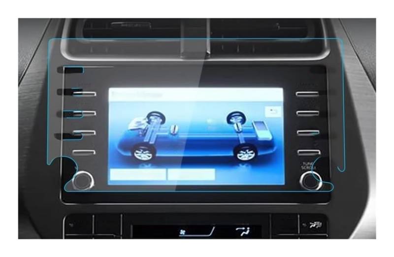 Auto Display Schutz Folie Autozubehör für Prius Displayschutzfolie 2023 Mittelkonsole Schutzfolie Navigator Schutzfolie von HEEGIN