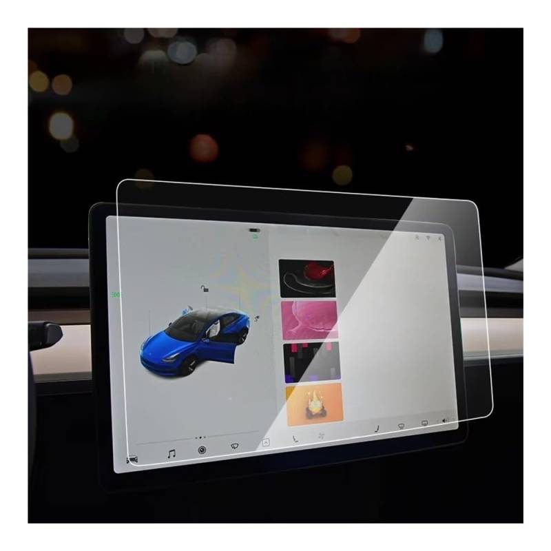 Auto Display Schutz Folie HD-Matt-Displayschutzfolie für Model 3 für Model Y-Zubehör, blendfrei, fingerabdrucksicher, klare, milchglasartige Folie von HEEGIN