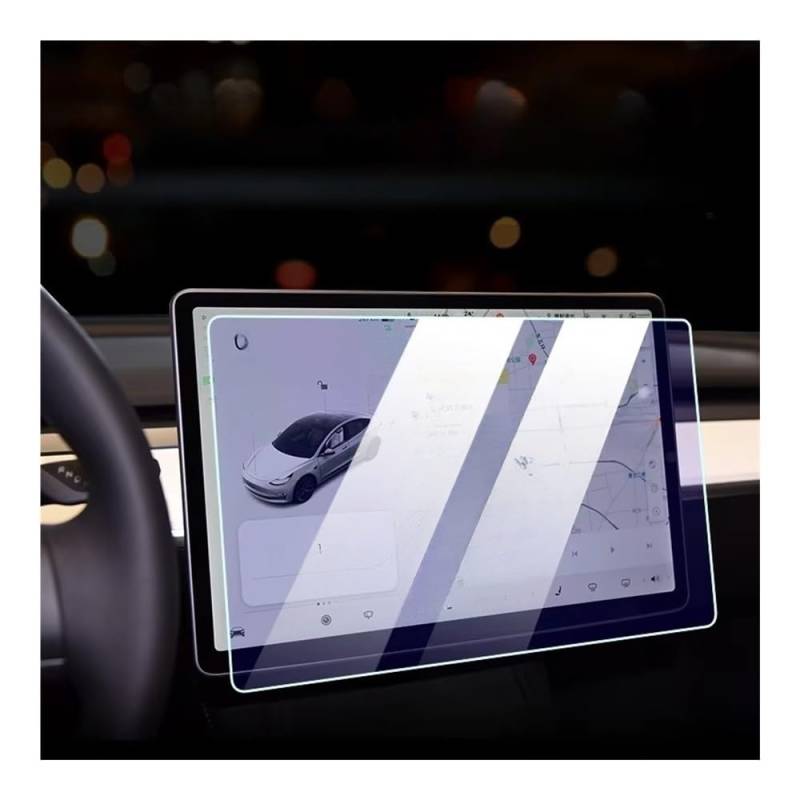 Auto Display Schutz Folie HD-Matt-Displayschutzfolie für Model 3 für Model Y-Zubehör, blendfrei, fingerabdrucksicher, klare, milchglasartige Folie von HEEGIN