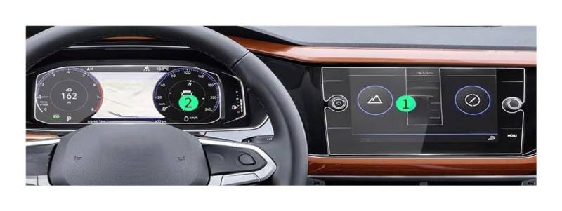 Auto Display Schutz Folie Meter Displayschutzfolie für T-Cross für 2023 für Tcross für Displayschutzfolie Navigation von HEEGIN