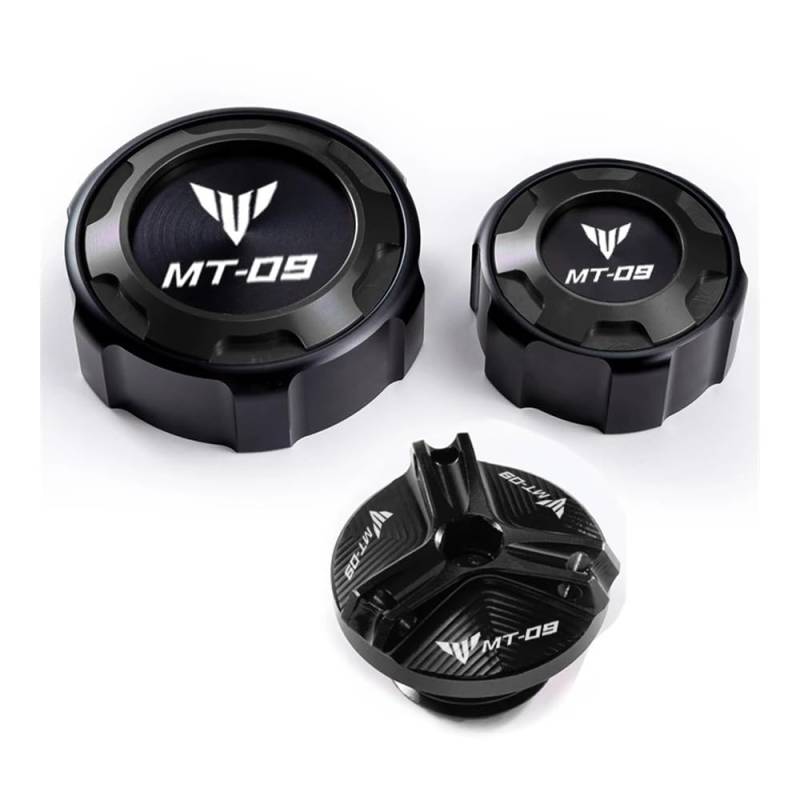 Deckel Für Bremsflüssigkeitsbehälter Für Yam&aha MT 09 MT-09 Mt09 Sp 2021-2023 Motorradzubehör CNC Schutz Der Vorderen Und Hinteren Bremsflüssigkeitskappe Und Öleinfülldeckel von HEEGIN