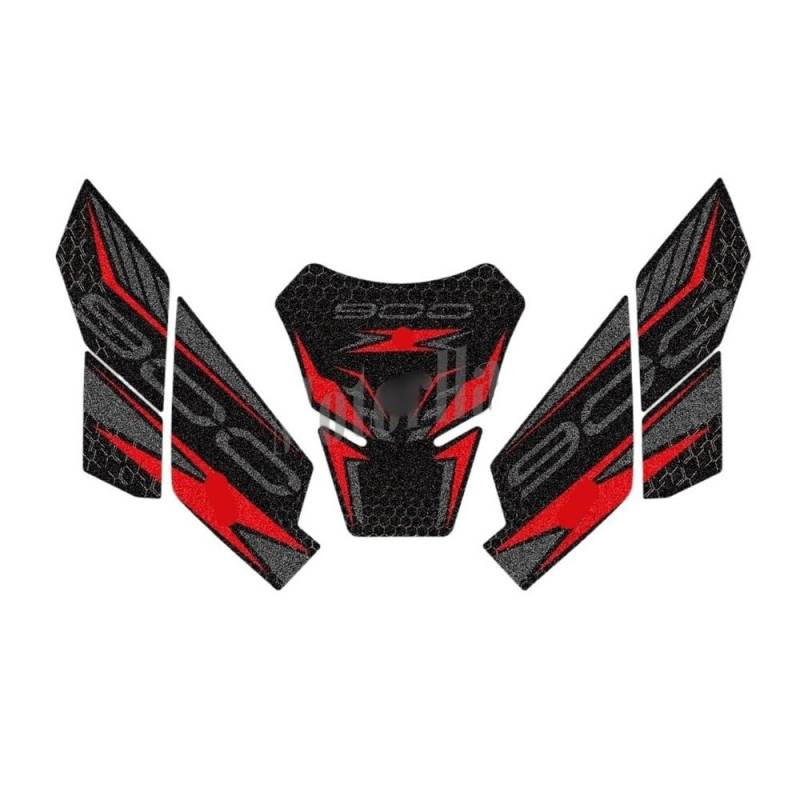 Motorrad Tank Aufkleber Schutz Motorrad Kraftstoff Tank Pad Aufkleber Anti-Slip Knie Grip Schutz Aufkleber Zubehör Wasserdicht Für Ka&wasaki Z900 Z900 2017-23 von HEEGIN