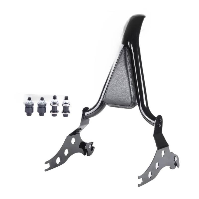Rückenlehne Motorrad Schwarz Sissy Bar Abnehmbare Passagier Rückenlehne Hinten Pad Fit Für 2013-2023 Sitz Rückenlehne Motorrad von HEEGIN