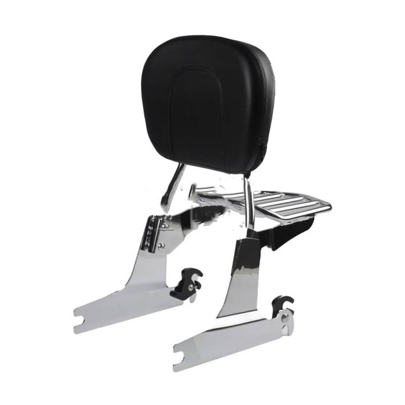 Rückenlehne Schwarz Chrom Motorrad Passagier Sissy Bar Rückenlehne Pad Gepäck Kits Zubehör Für Für Dyna FXD FXDC FXDL FXDWGI FXDS von HEEGIN