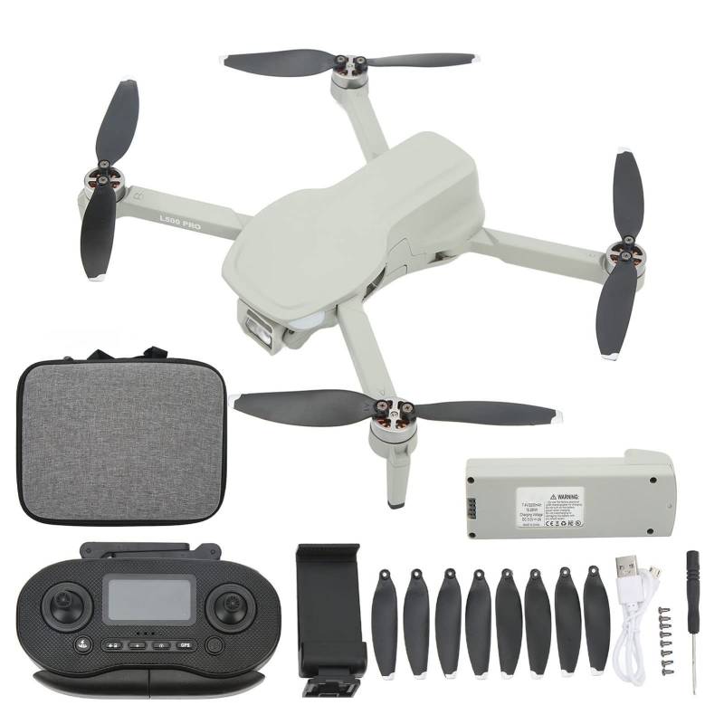 HEEPDD RC Quadcopter, 4K-HD-Kamera, Grau, Festpunkt-Surround-Gestenfotografie, Luftaufnahmen, Bürstenlose RC-Drohne (2 Batterie) von HEEPDD