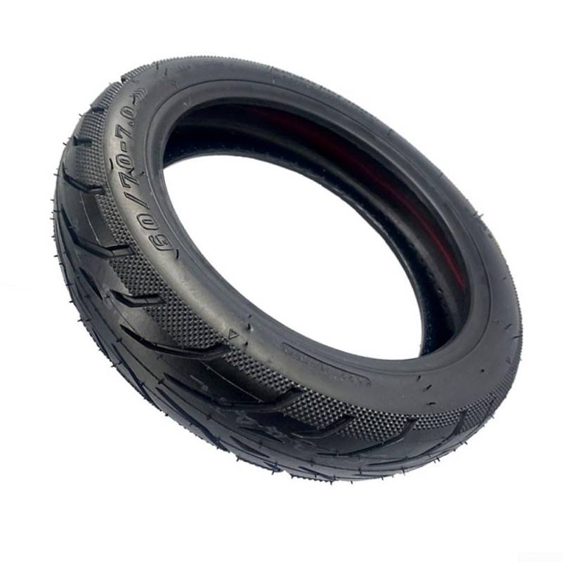 HEIBTENY 10 Zoll 60/70-7.0 Schlauchloser Reifen Tubeless Reifen E Scooter Ersatzreifen Mit Rutschfest Verschleißfest Roller Zubehör Gummireifen Straßenreifen Ersatzräder von HEIBTENY