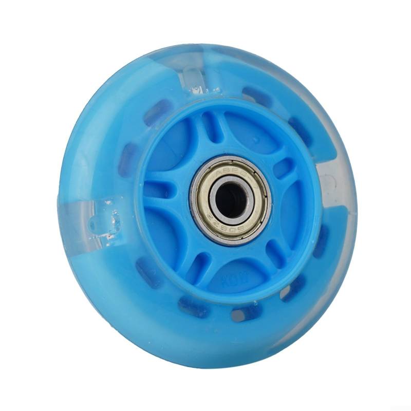 HEIBTENY 80mm Scooter Rollen - Led Scooter Ersatzräder 80mm inliner rollen mit kugellager ABED-7 | 80mm Skate-Räder Leuchtendes, superleises Rad, LED-Blitzrad(Blue) von HEIBTENY