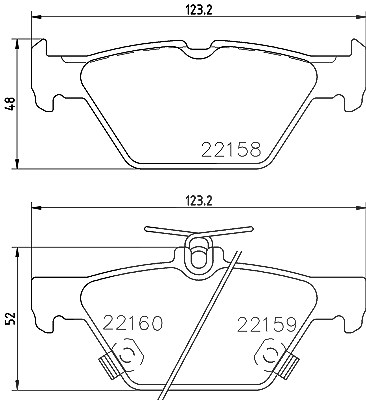 Hella Bremsbelagsatz, Scheibenbremse [Hersteller-Nr. 8DB355023-341] für Subaru von HELLA