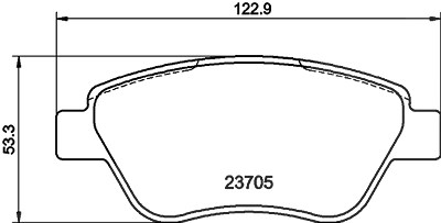 Hella Bremsbelagsatz, Scheibenbremse [Hersteller-Nr. 8DB355025-301] für Fiat von HELLA